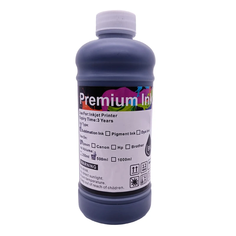 500ML Bottle Printing Refill Dye Sublimation Ink Compatible For Epson Inkjet Printer Bulk Heat Press Ink Sublimation