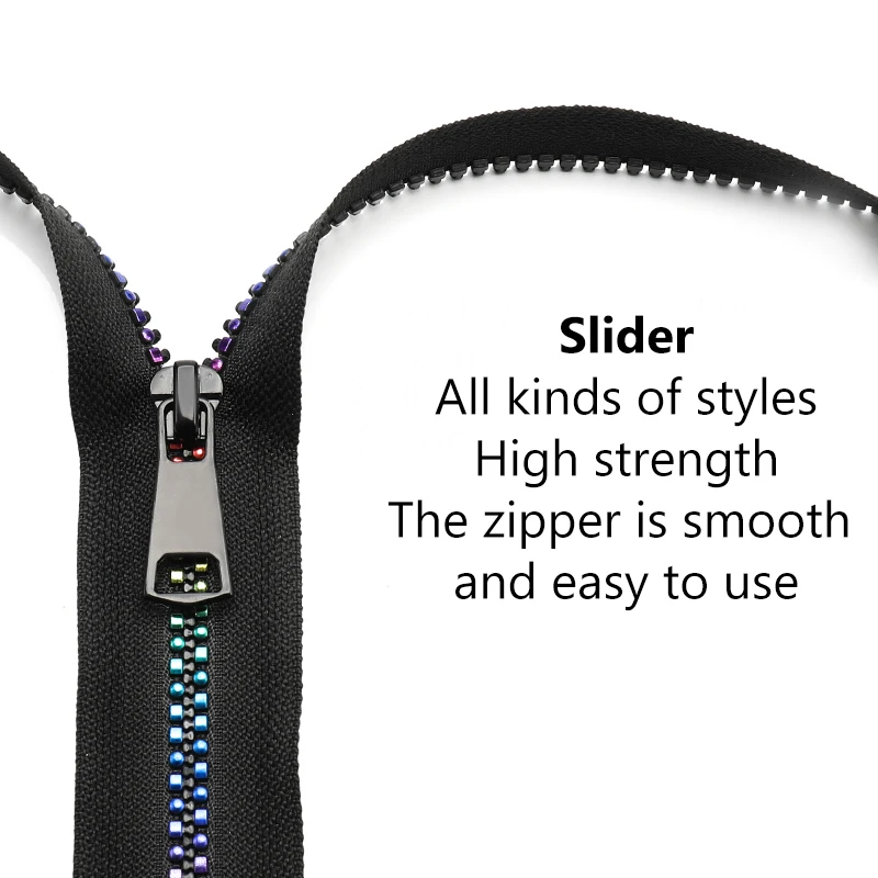 OCO Custom rainbow heart Jacket Cremalleras Plastic Zipper 10 8 5 3 Vislon Zipper Fermeture Eclair open End Resin Zippers