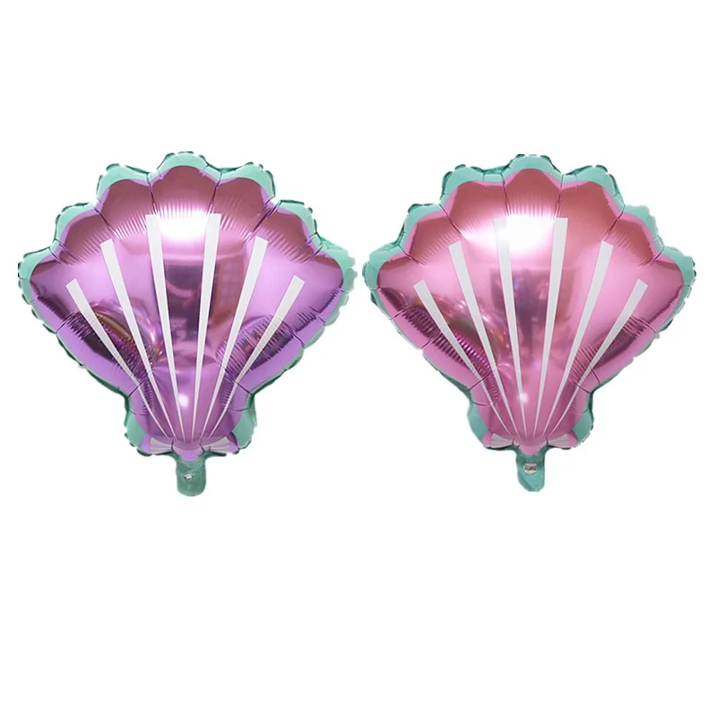 Purple and pink seashell balloons animal in the ocean theme kids birthday party decoration baby ballon inflatable ball shower
