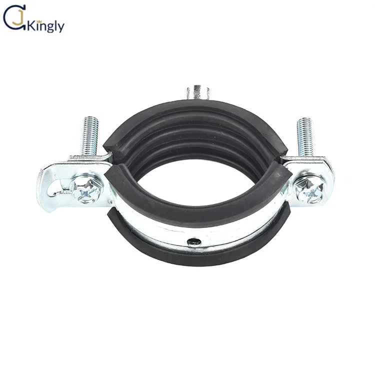 Оптовая продажа высокое качество M10 M12 электро оцинкованной стали Резиновые выстроились два отверстия сливной трубы зажимы