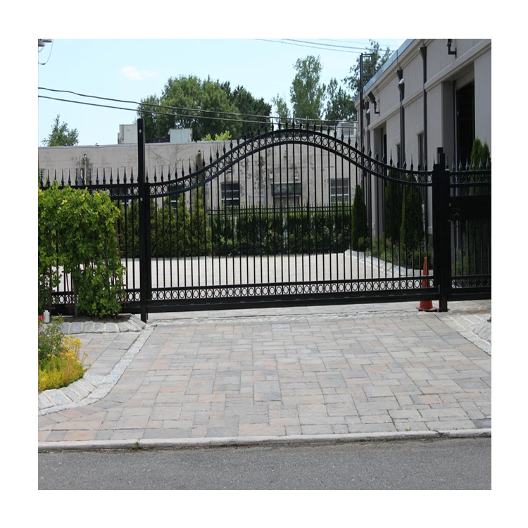 Hot sale sliding motorized driveway gate steel steel gate decorations