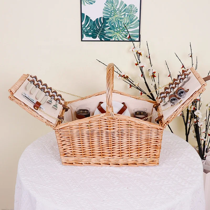 Wholesale Big Picnic Basket Wicker Picnic Basket for 4