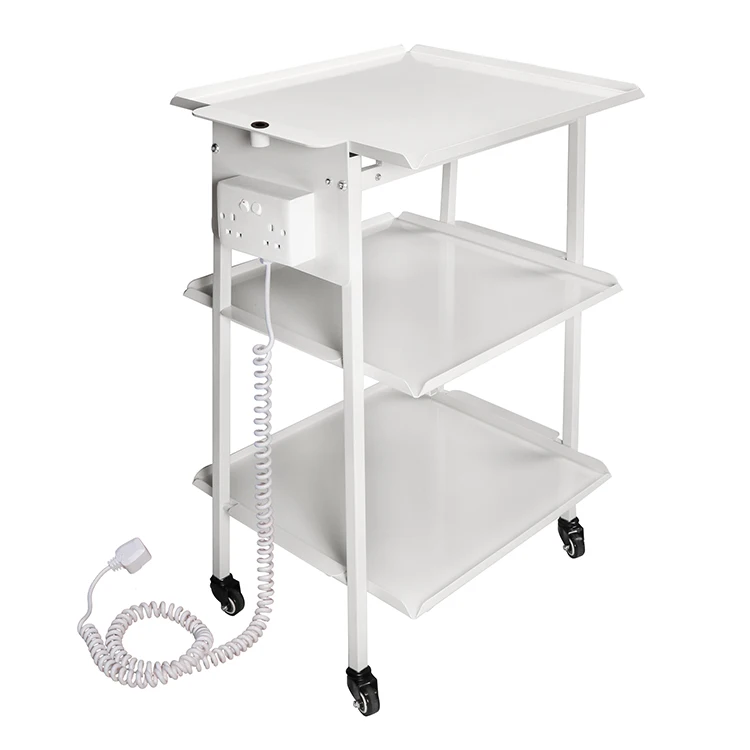 Mt Extra Large 3-shelf Hot Sale Factory Price 4 Mobile Wheel Hairdressing Rolling Metal Trolley Beauty Salon Cart Salon Trolley