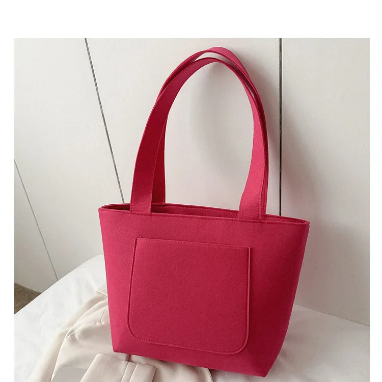 fashion felt shopping bag custom color with high quality