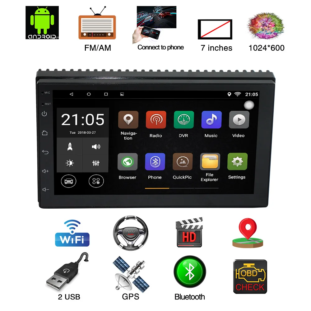 7 inch touch screen fm radio gps navigation dvd user manual car mp5 player with android 7011A