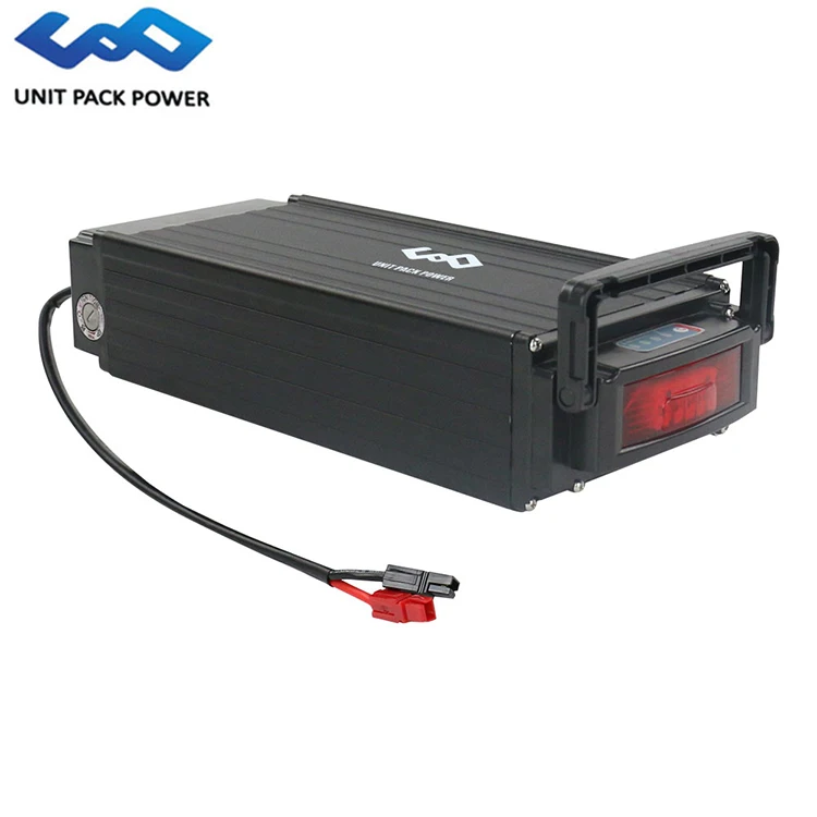Ebike battery 48v 20Ah lithium ion 18650 batteries 52v 20ah 1000w rear luggage rack battery 36v