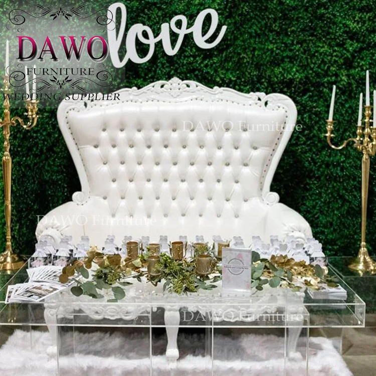 luxury modern design high back king wedding sofa chair