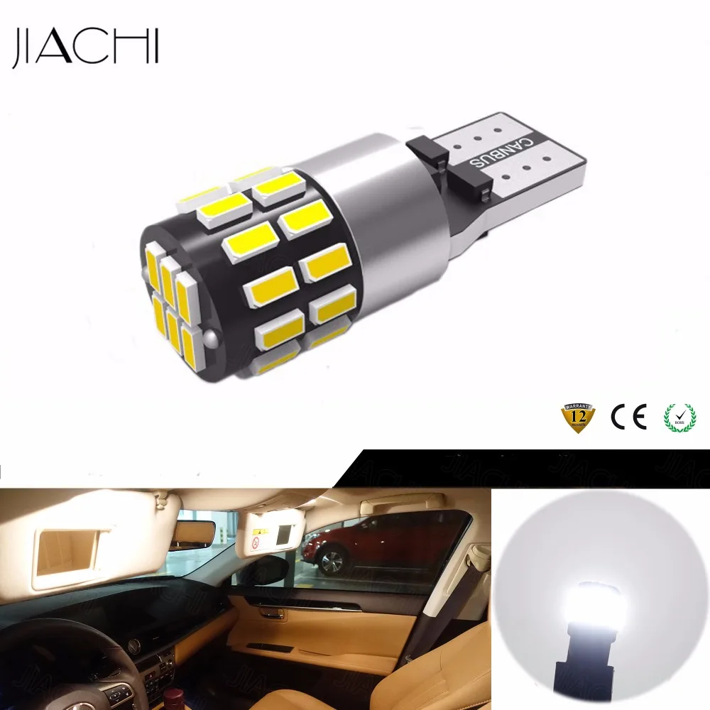 JiaChi T10 Led Bulbs Canbus Light W5W 168 501 2825 No Error Non-Polarity Car Interior Accessories Clearance Lamps White DC12-24v
