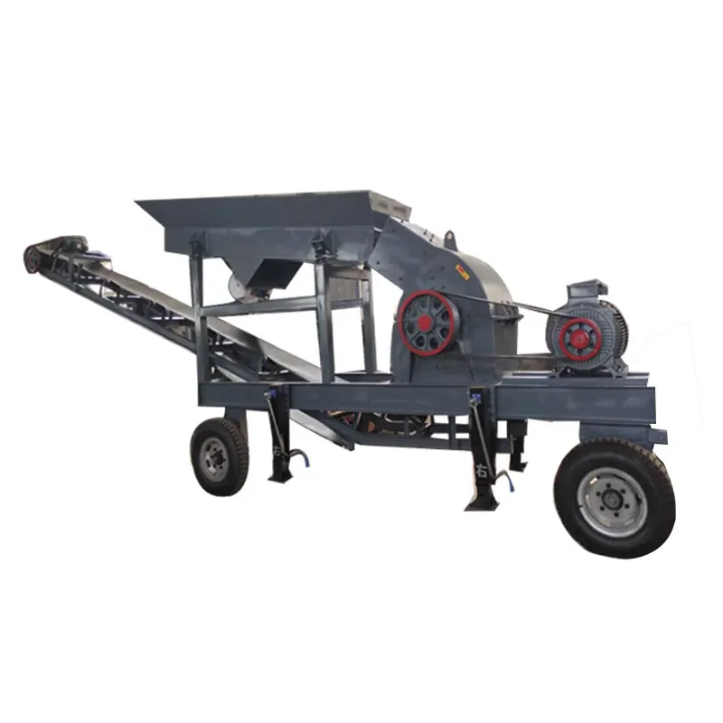 Mining construction industry mobile hammer crusher silica rock making quartz stone sand making machine