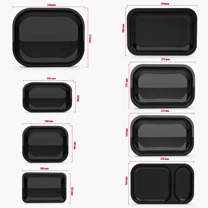 Low Moq Custom Metal Rolling Tray Set