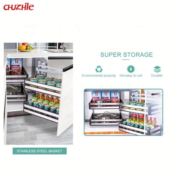 High Quality Magic Corner Functional Hardware kitchen cabinet pull out basket