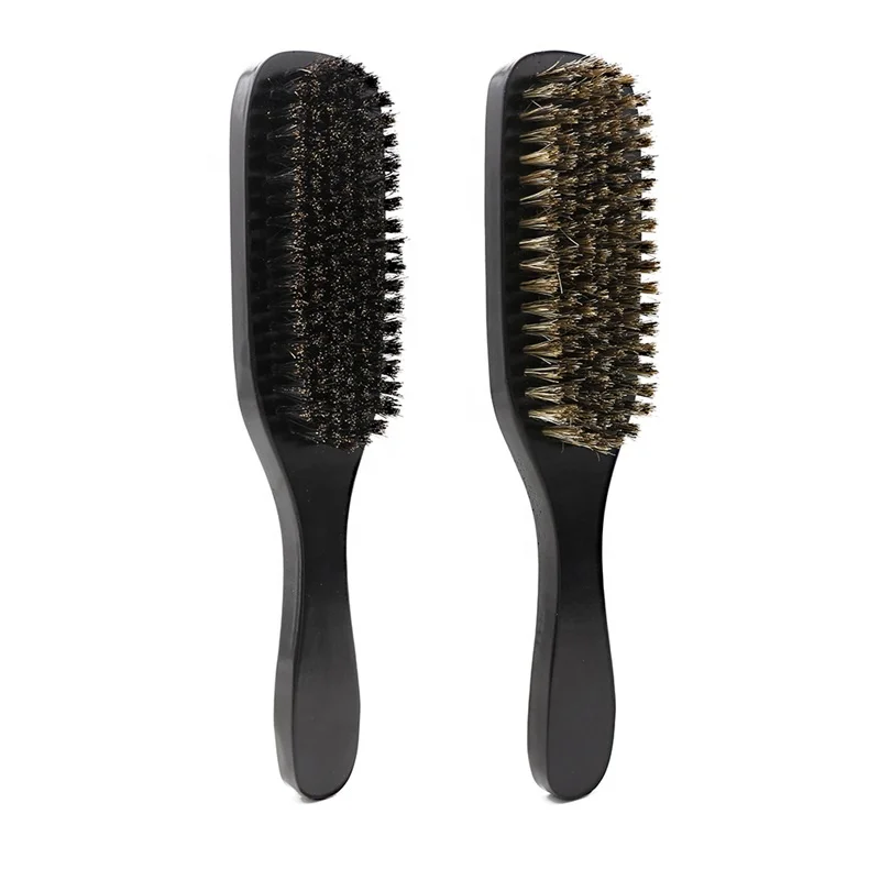 Factory Wholesale Black Boar Bristle Mustache Brush Custom Beard Brush For Men Wood Handle Brush For Mustache