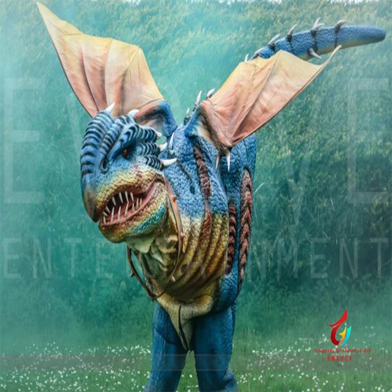 Life Size Adult Realistic amusement park hot sale dragon costume
