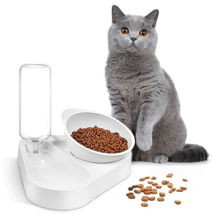 Оптовая продажа, автоматическая кормушка для кошек, пластиковые миски для кормления домашних животных