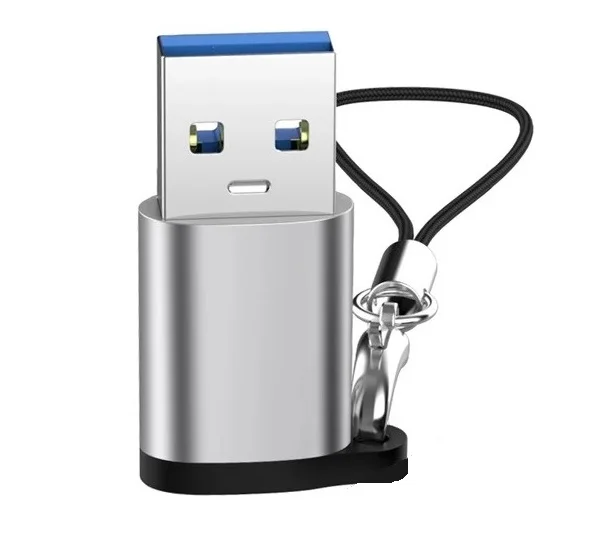 
USB 3.1 Type-C Female to USB 3.0 Male Adapter Data Sync Converter with Key Chain For Laptop 