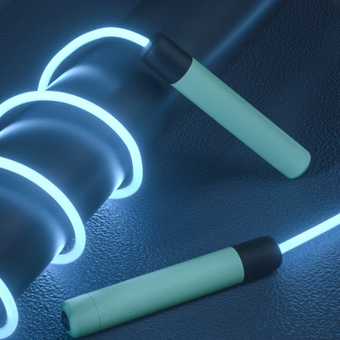 100%Factory Direct New Listing Light Up LED Jump Rope Colorful Glow Skipping Rope for Children and Adults