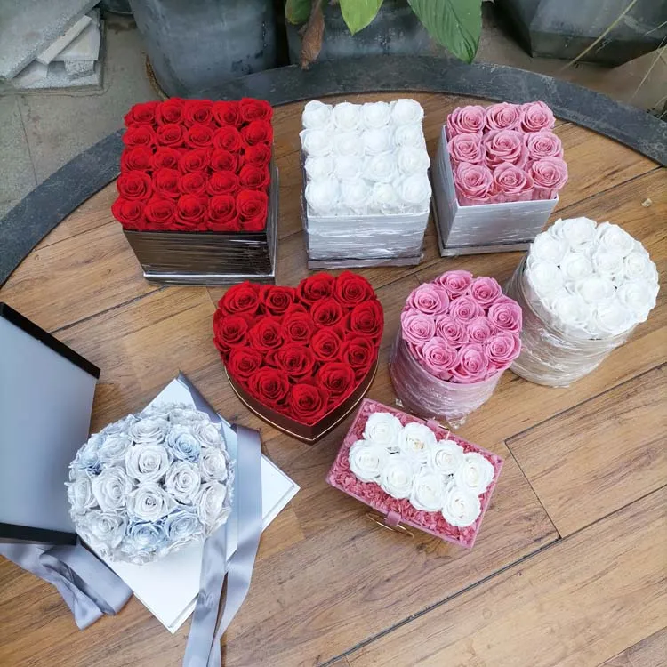 Summer Flora wholesale Amazon top seller preserved roses box valentine gifts