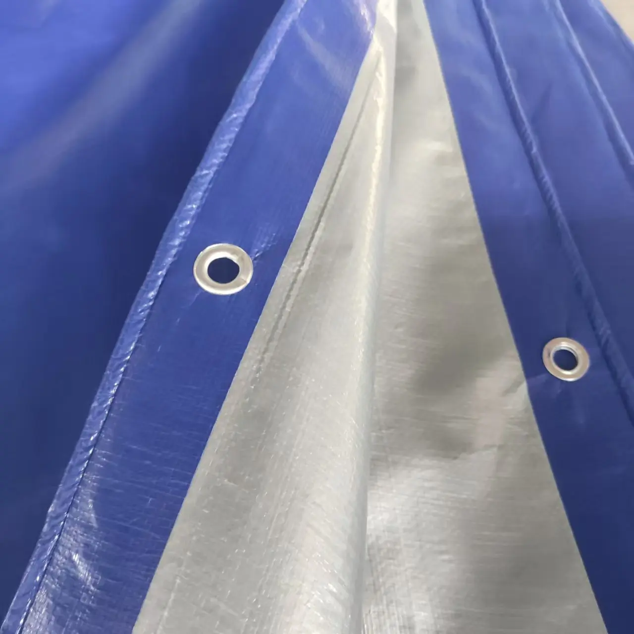 8x12m 180GSM Dark Blue Silver Tarpaulin PE Roof Tops Tents For Sale