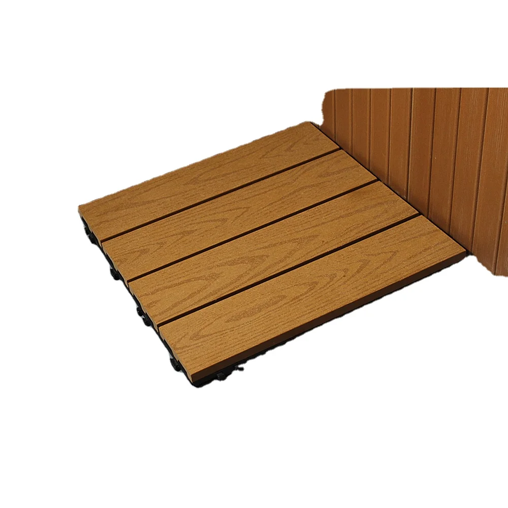 Factory wholesale balcony waterproof mildew proof recyclable wood plastic spa hot tub skirt panel outdoor flooring
