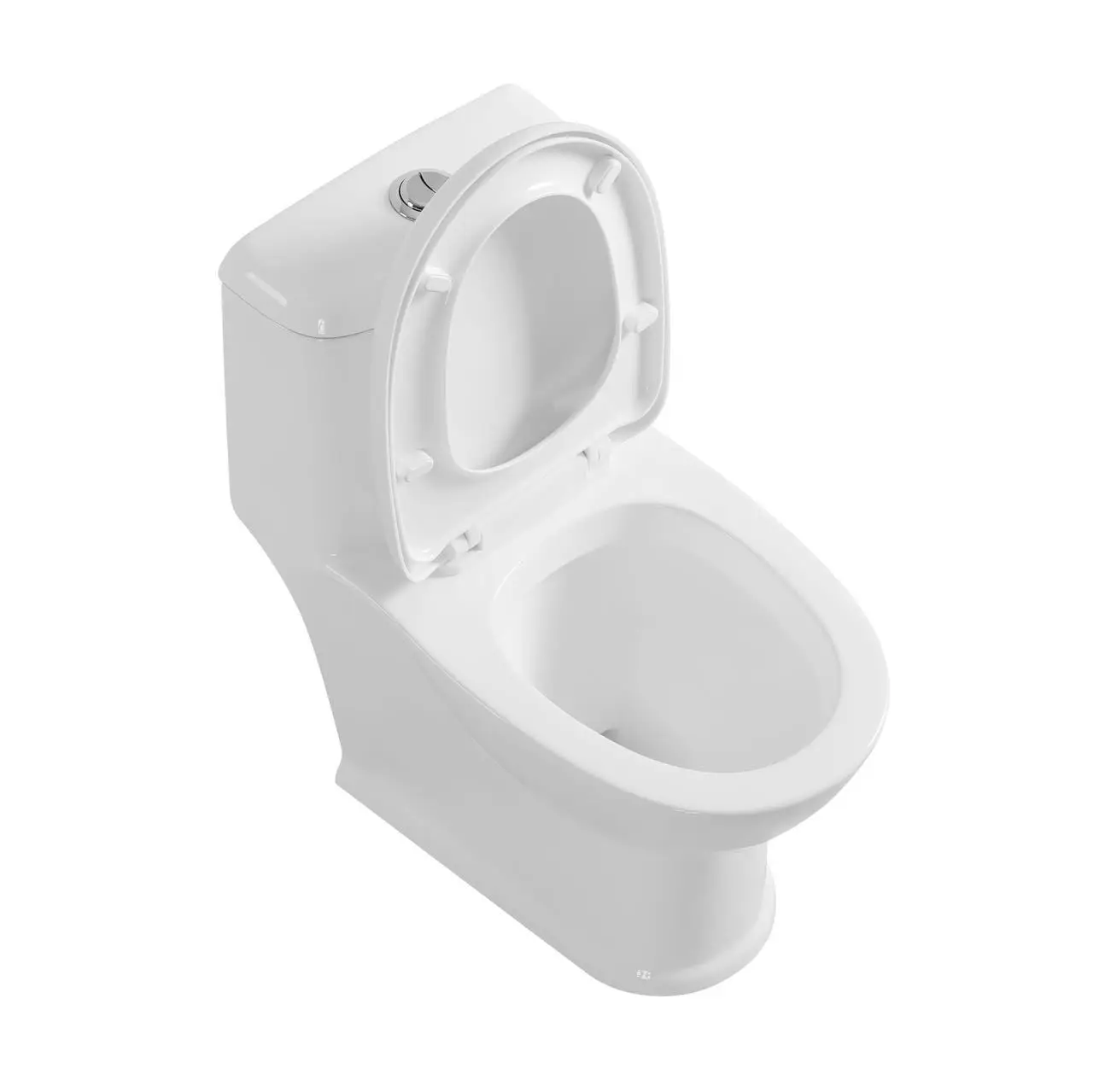 Modern One-Piece Ceramic round Toilet Floor Mounted Closestool with S-Trap Drainage for Bathroom Washdown
