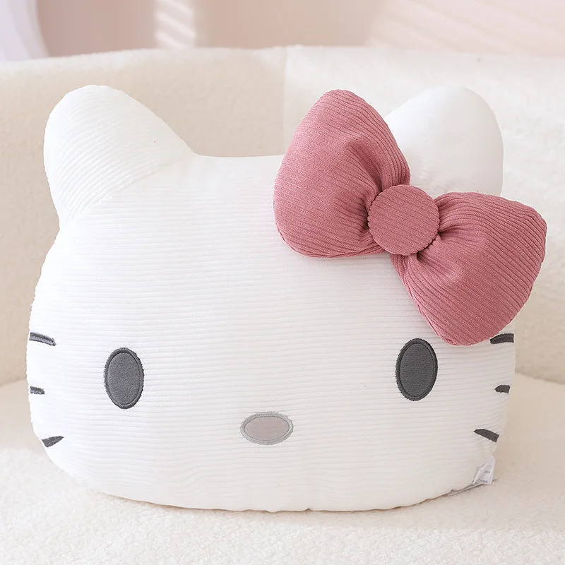 Cute Cartoon Retro Corduroy Pink Rabbit Cat Car Headrest Shoulder Guard Seat Belt Decorative Cover Pillow Waist