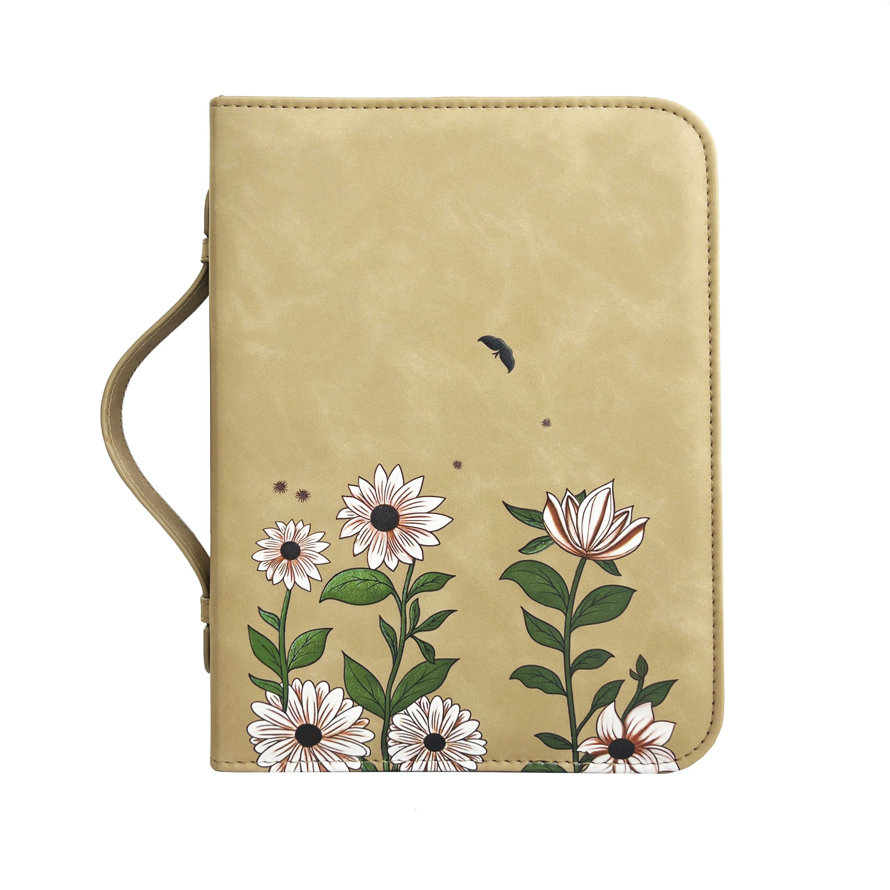 Bible Carrying Tote Bags For Book Study Accessories Large PU Leather Bible Cover Case for Women Bible Cover With Wristlet Strap