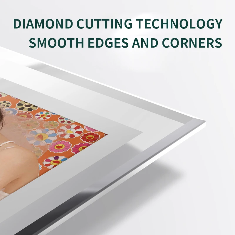 Amazon 4PCS in Box Crystal Glitter Glass Mirror Picture Frame Certificate Photo Frame Glass for Wedding Gift Home Decoration