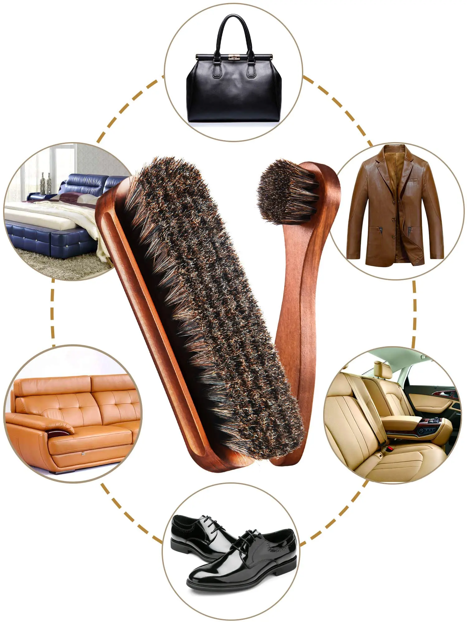 high quality easy to wash cleaner soft car washing brush horse hair interior brush for car detailing brush cleaning