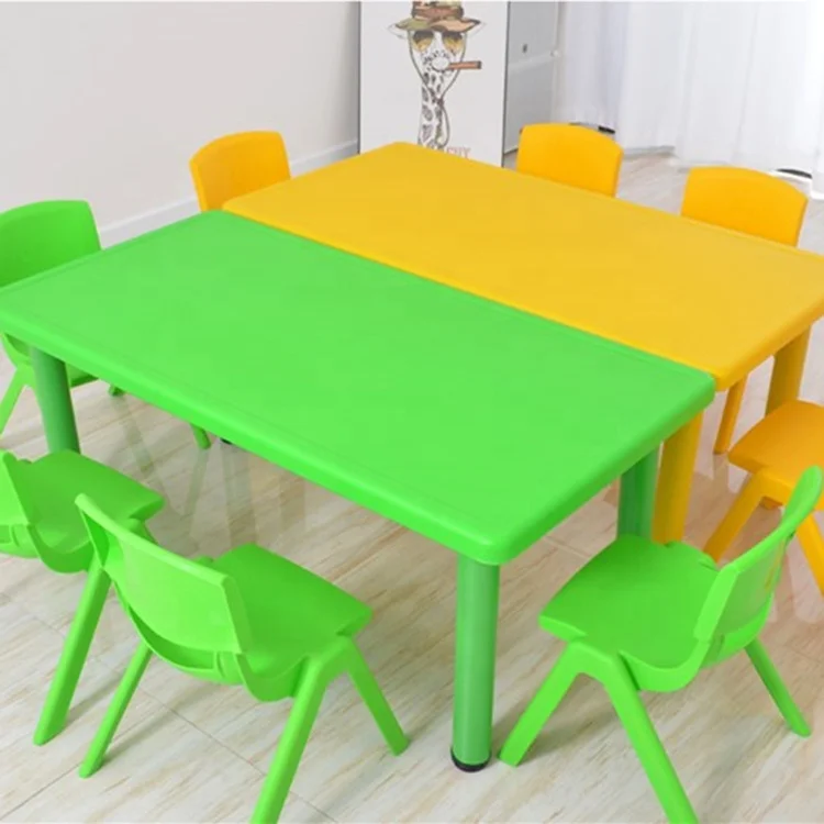 low price children school furniture plastic square table