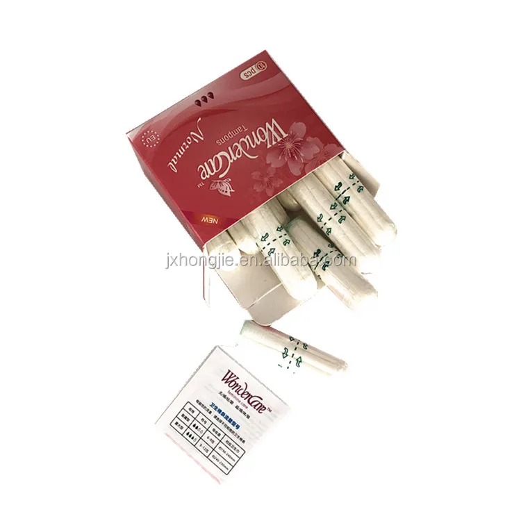 
Wondercare High quality disposable Eco Friendly Wholesale Custom Natural Female Tampons Organic Cotton 