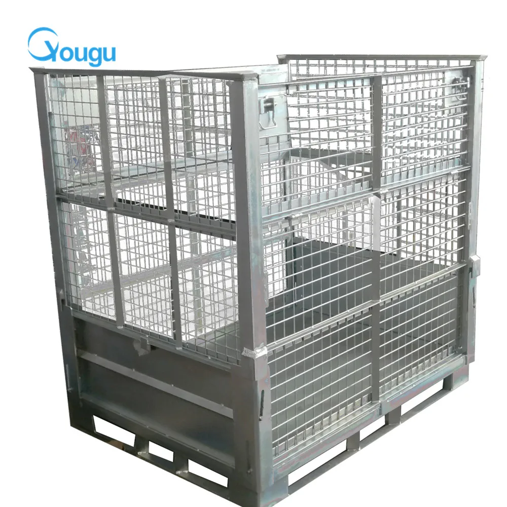 High Quality Steel Head Cage For Industrial steel box pallet metal pallet cage pallet cages for sale