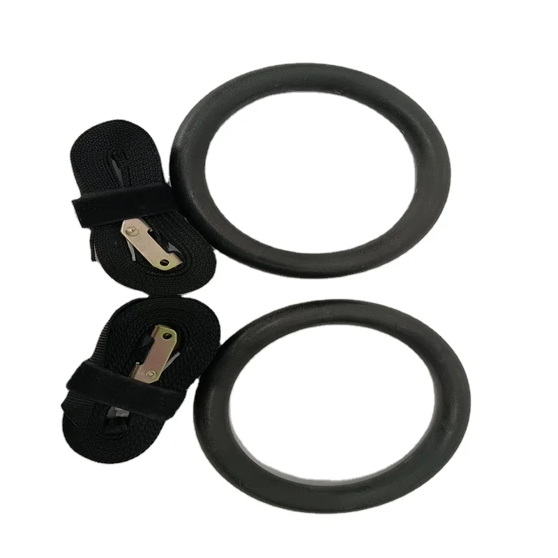 Selling Fitness Strength Training Gymnastic Ring with Adjustable Straps Wooden Gym Rings