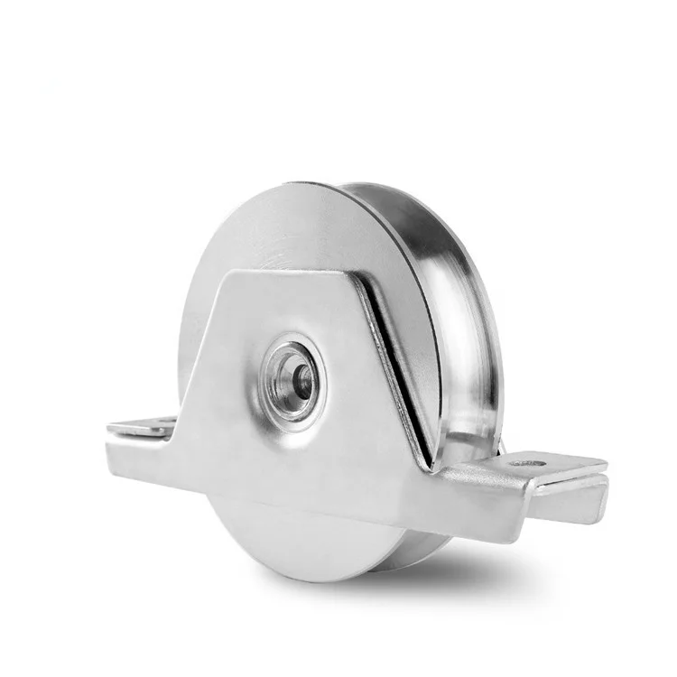 U Groove Steel Groove Wheel Heavy Duty Track Wheel Rigid Caster Sliding Gate Roller Wheel with Bearing for Swing Sliding Gate