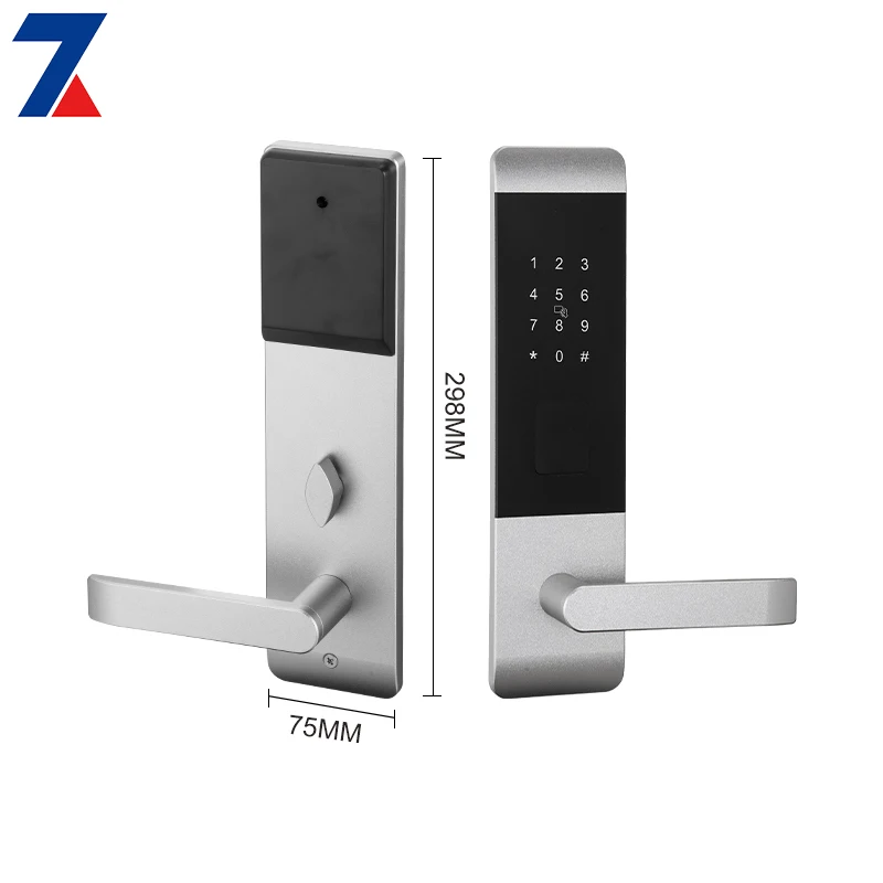 High Security Biometrics digital double sided password key card hotel door smart locks