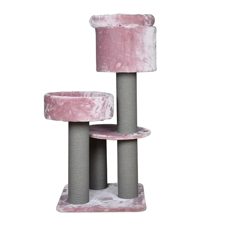 Wholesale Sisal Castle Large Climbing Scratch Tower Pet Scratcher Big Wood Condo Furniture Cat Tree