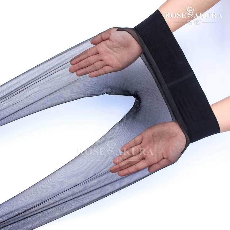Hot Sale Women 1D Ultra-thin Sheer Toe Foot Shape Solid Color Plus Size Tights Seamless Pantyhose Rosesakura 8223