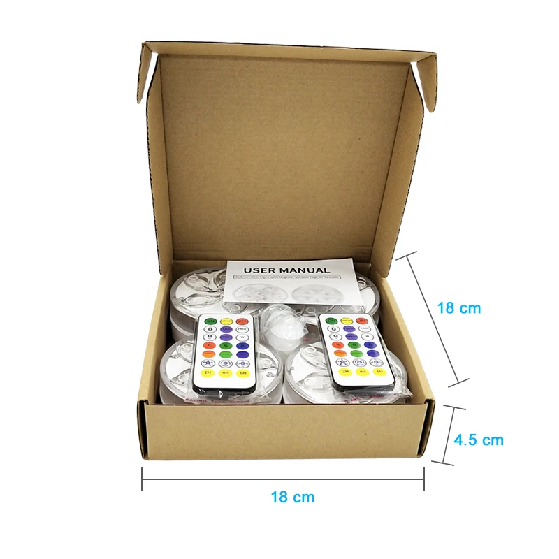  Мини Магнитный аккумулятор RGB IP68 водонепроницаемый фонарь для погружения в воду плавательный бассейн с подсветкой Подводный Погружные Светодиодная лампа дистанционным
