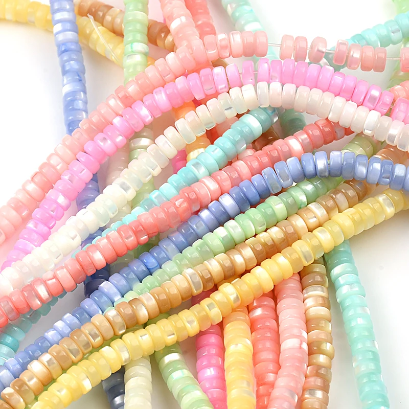 5mm Natural Heishi Beads black shell beads Pearl  Jewelry Making Necklace Bracelets Earrings