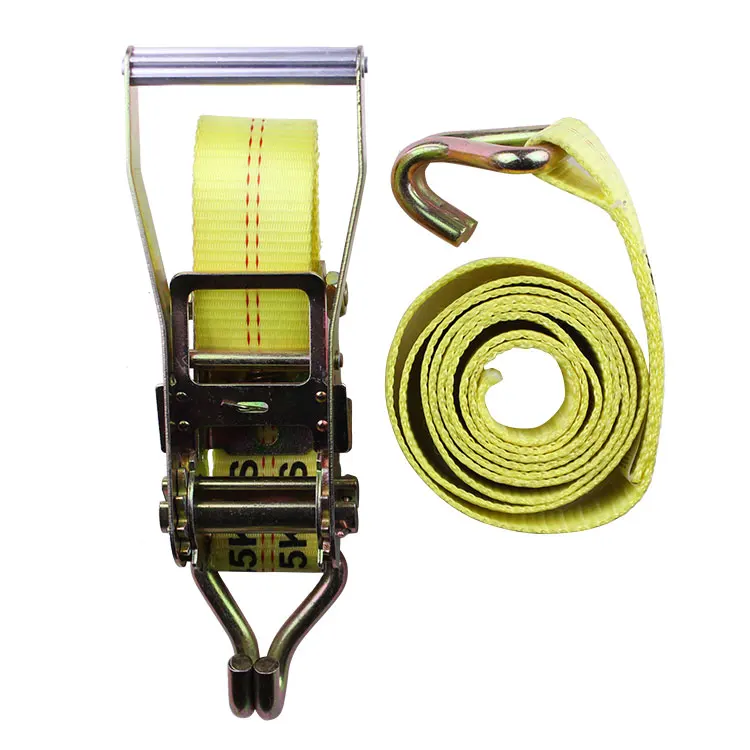 Polyester webbing Heavy Duty Ratchet Straps 50mm 5000kg J Hook for moving truck
