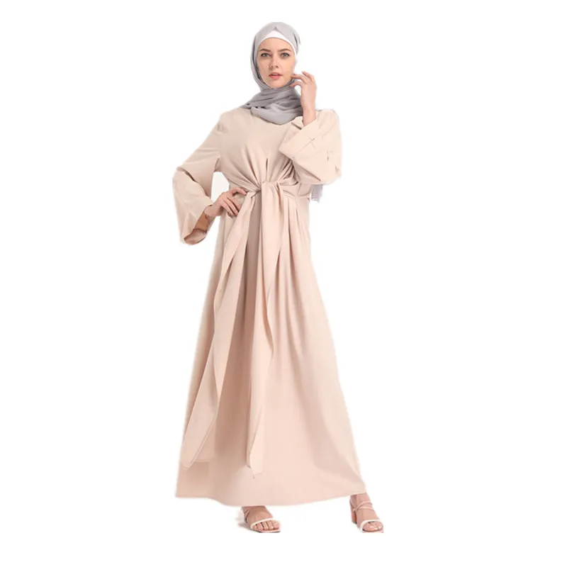 
Fashion New African Suppliers 2020 Two Straps Wearing Outfits French Dubai Robe Muslim Women Dresses For Spring and Summer 