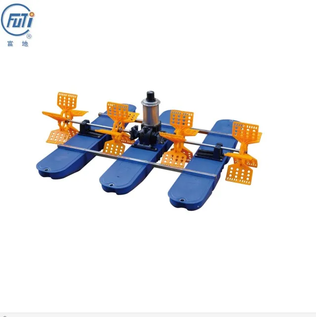 Water-Cooling 4 Impellers 1.5 kw/2hp 3 Floating Waterproof Motor Paddle Wheel Aerator Taiwan