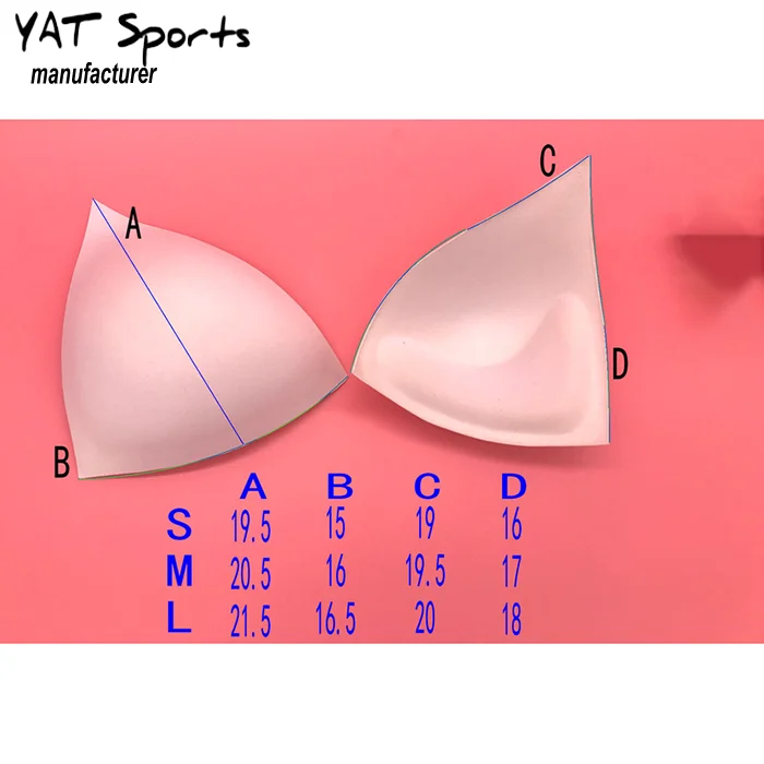 Bra triangle cup Massage thickened triangle cup bikini bra insert sponge breast pad
