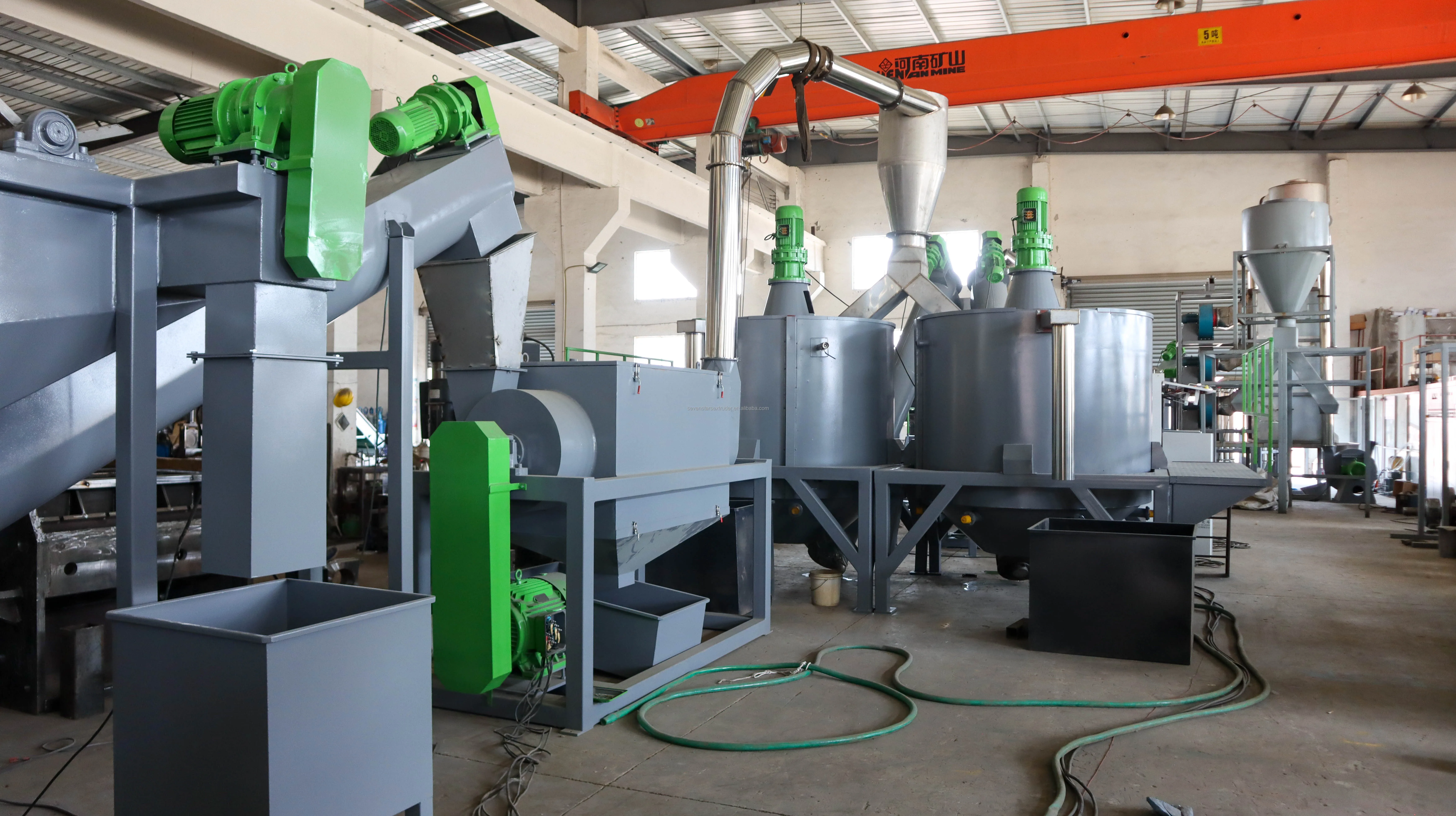 300-5000kg/h waste plastic PET bottle crushing washing recycling machine line