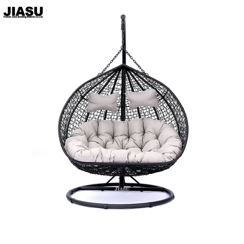 Hanging Egg Garden Swing Swings Double Seat Comfortable Backyard Papasan Cushion Patio Hammock Chair