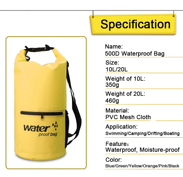 Customized logo swimming mesh bag backpack sports bag for children with zipper pocket