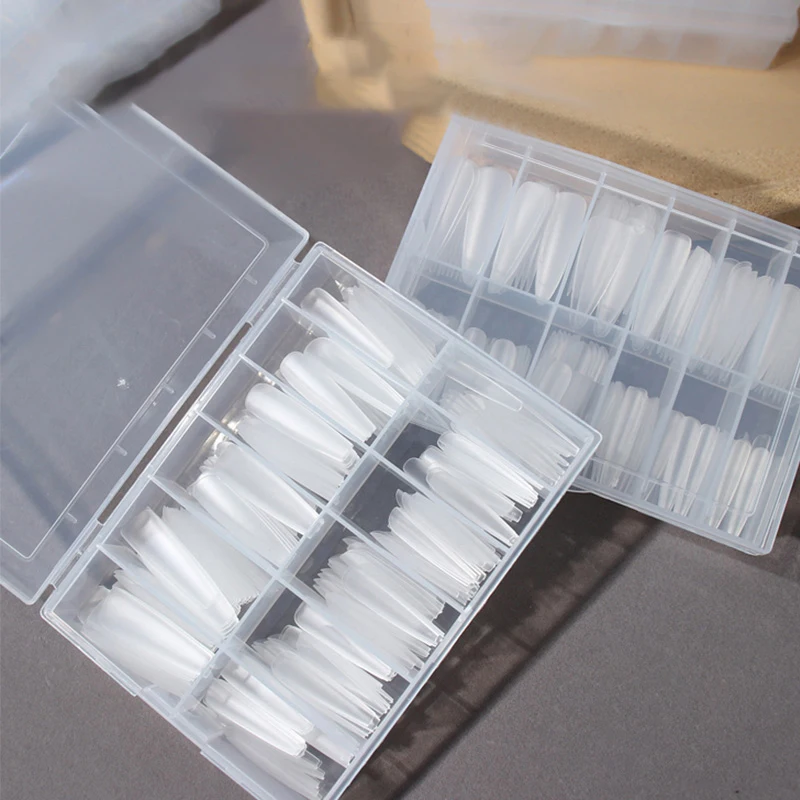 Новое поступление, 11 размеров, 240 шт., короткие миндальные зауженные Мягкие Гелевые кончики для ногтей, полное покрытие, гель для ногтей