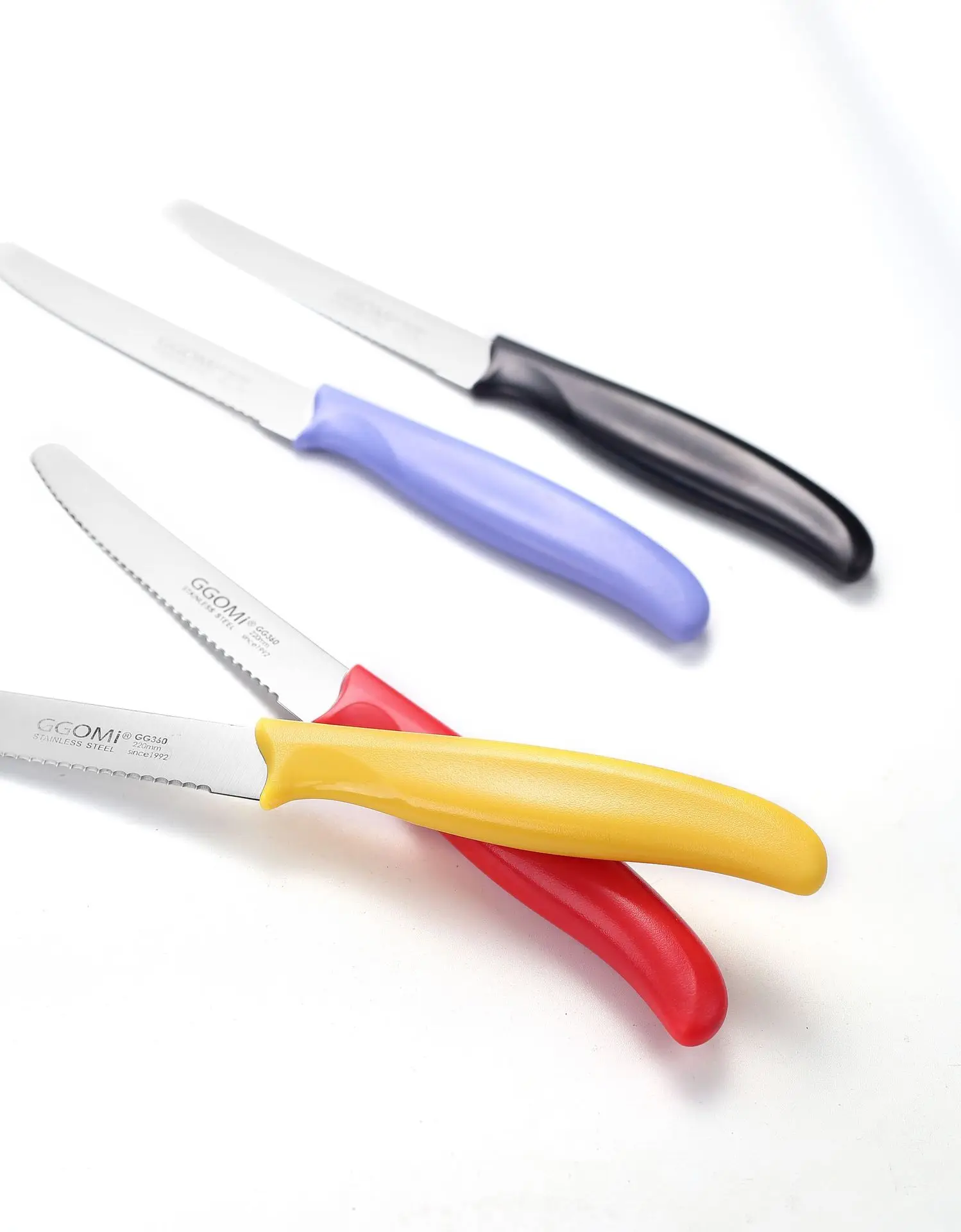 Stainless Steel Paring Knife 22cm High Ultra Sharp Fruit Peeling Knife Full Tang Furit Knives with White ABS Handle