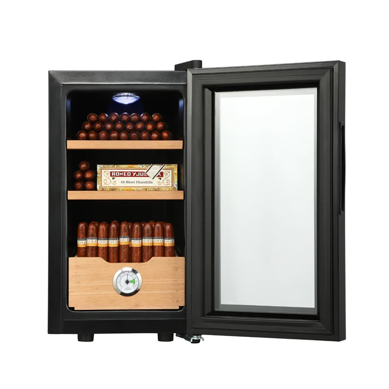 300-500 Black Behike Charuto Electron Colibri De Puro Electrico Cigarette Cigar Humidor With Drawer