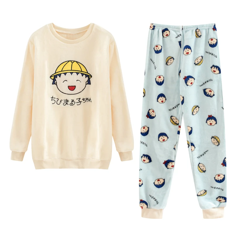 Wholesale Christmas Pajamas Women Winter Sleep Pyjamas Sets Animal Flannel Female Sleepwear Warm Cute Home Clothes