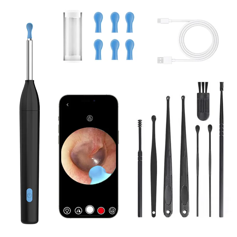 Visual Ear Pick Wireless WiFi Ear Endoscope  HD Microscope Intelligent Ear Cleaning Pick for Ios/android